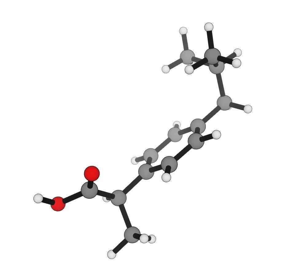 A single ibuprofen molecule