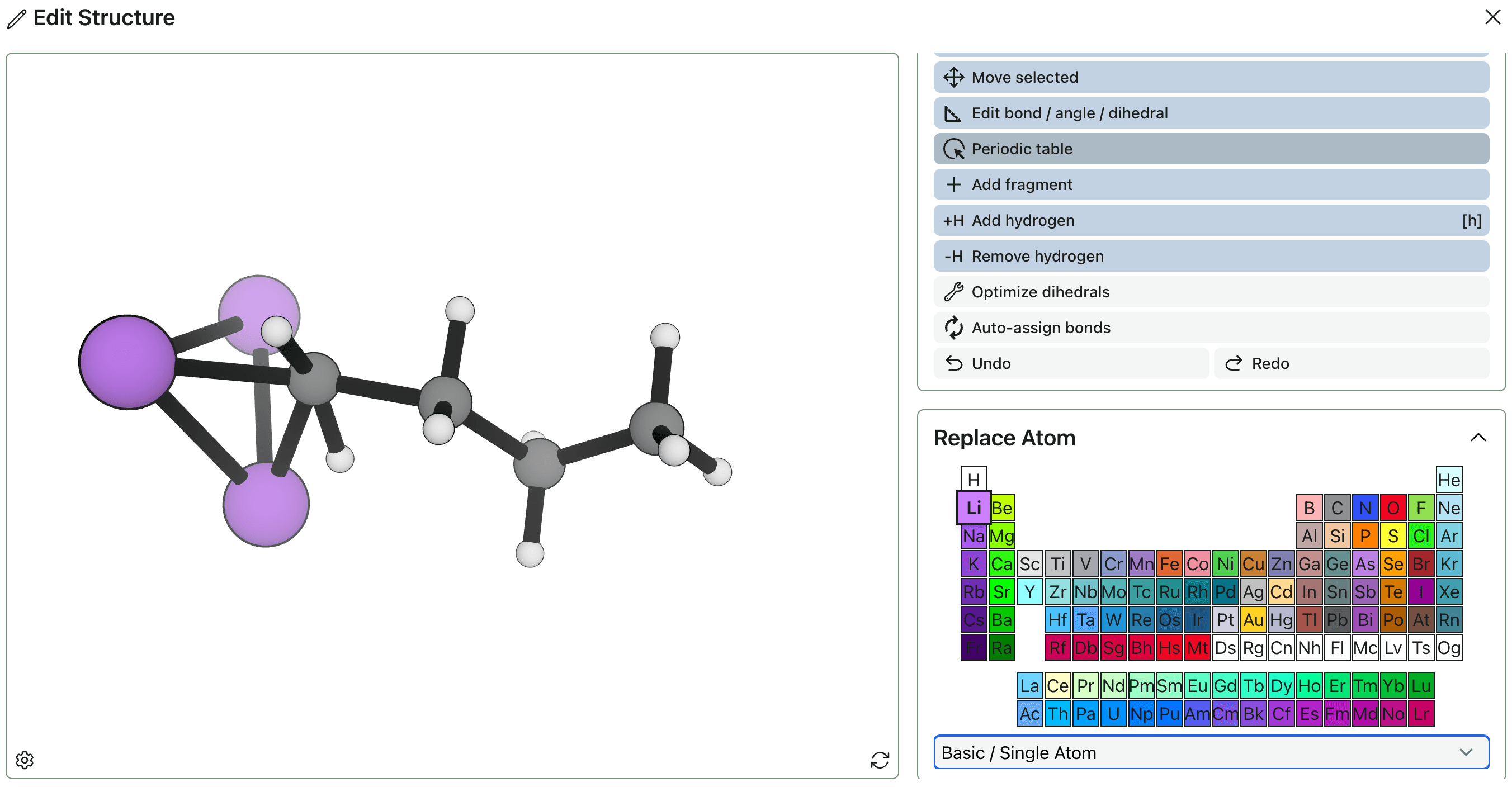 Editing the structure of n-butyllithium