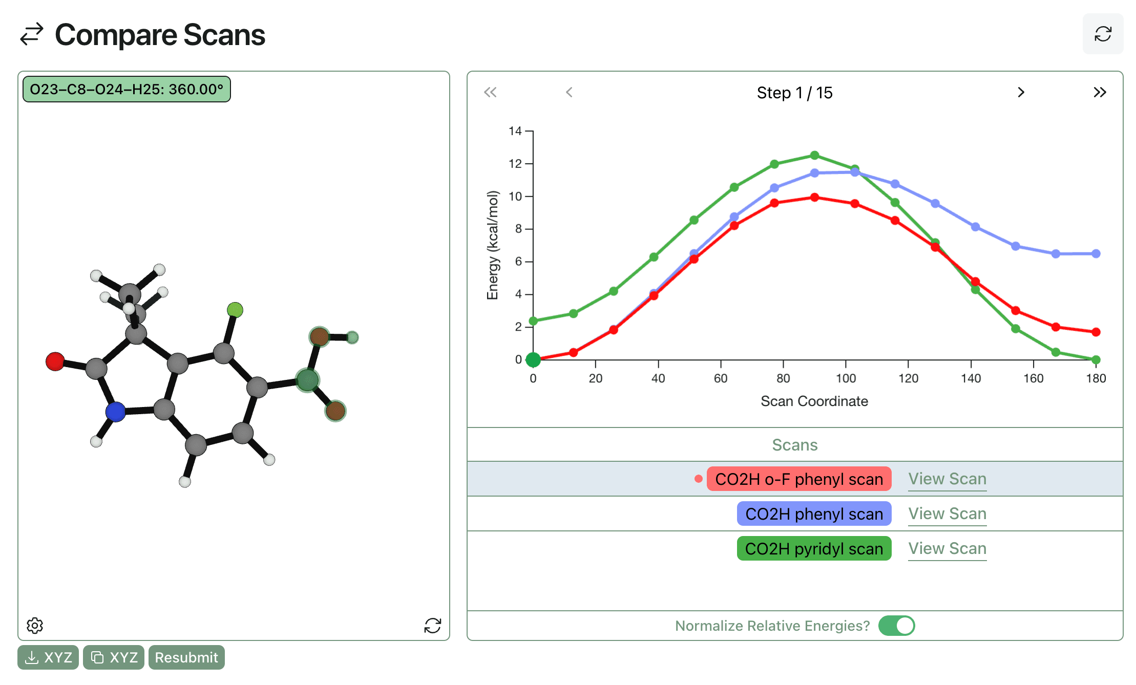 A comparison of different hydrogen-bond acceptors; click to view the full interactive page