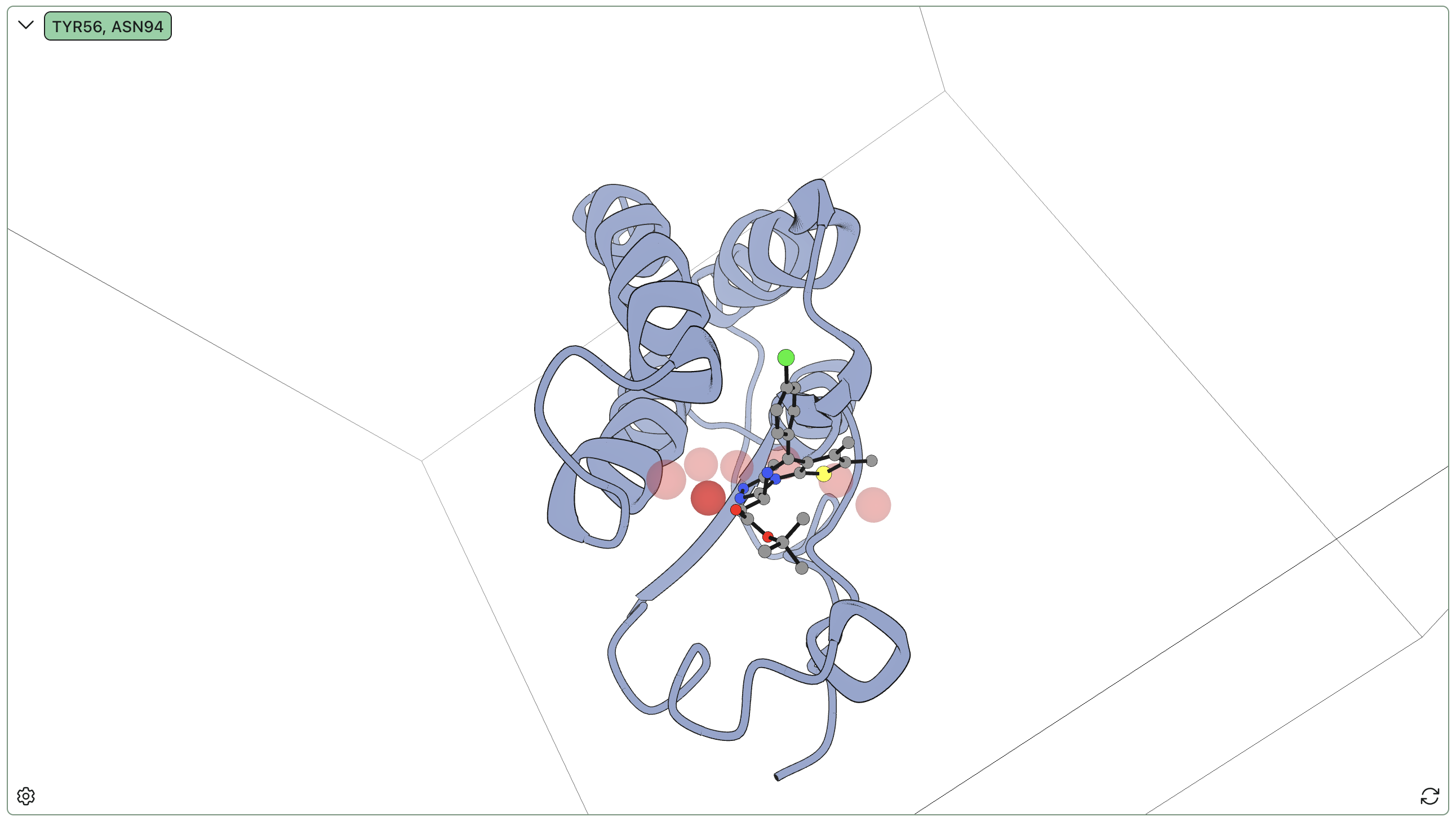 Rowan's hydration-site analysis of 3MXF (BRD4 with JQ1).
