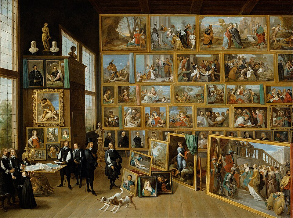 Archduke Leopold Wilhelm in his gallery in Brussels.