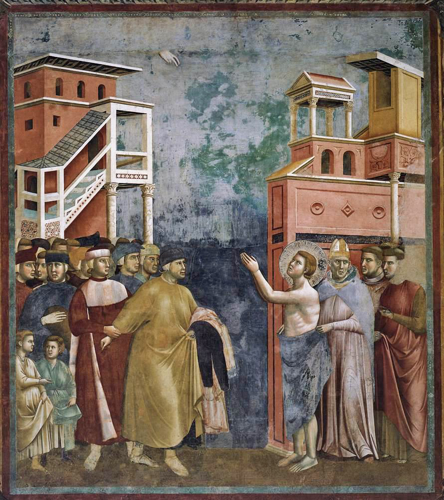 A fresco of St Francis of Assisi