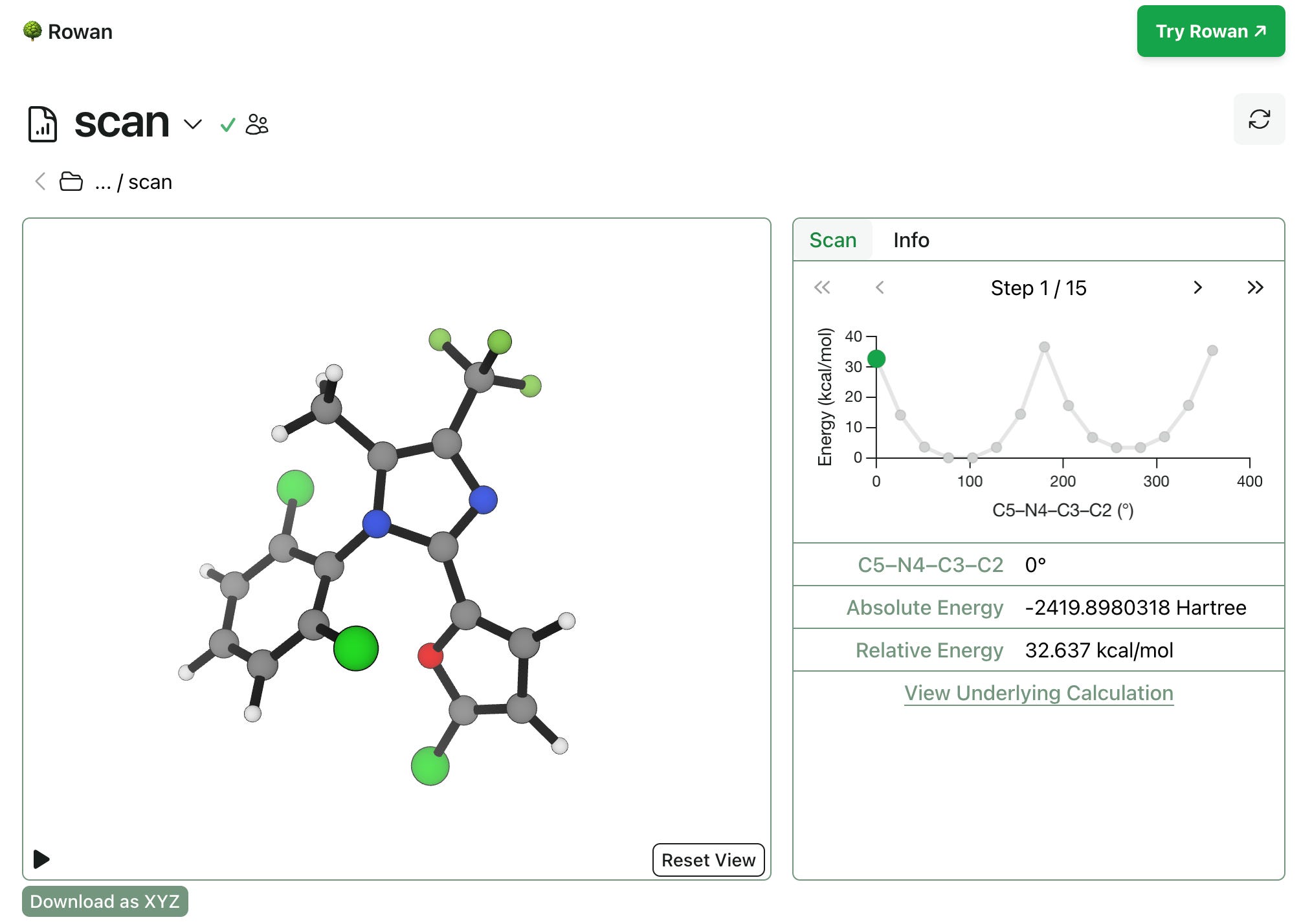 Studying Atropisomers with Rowan