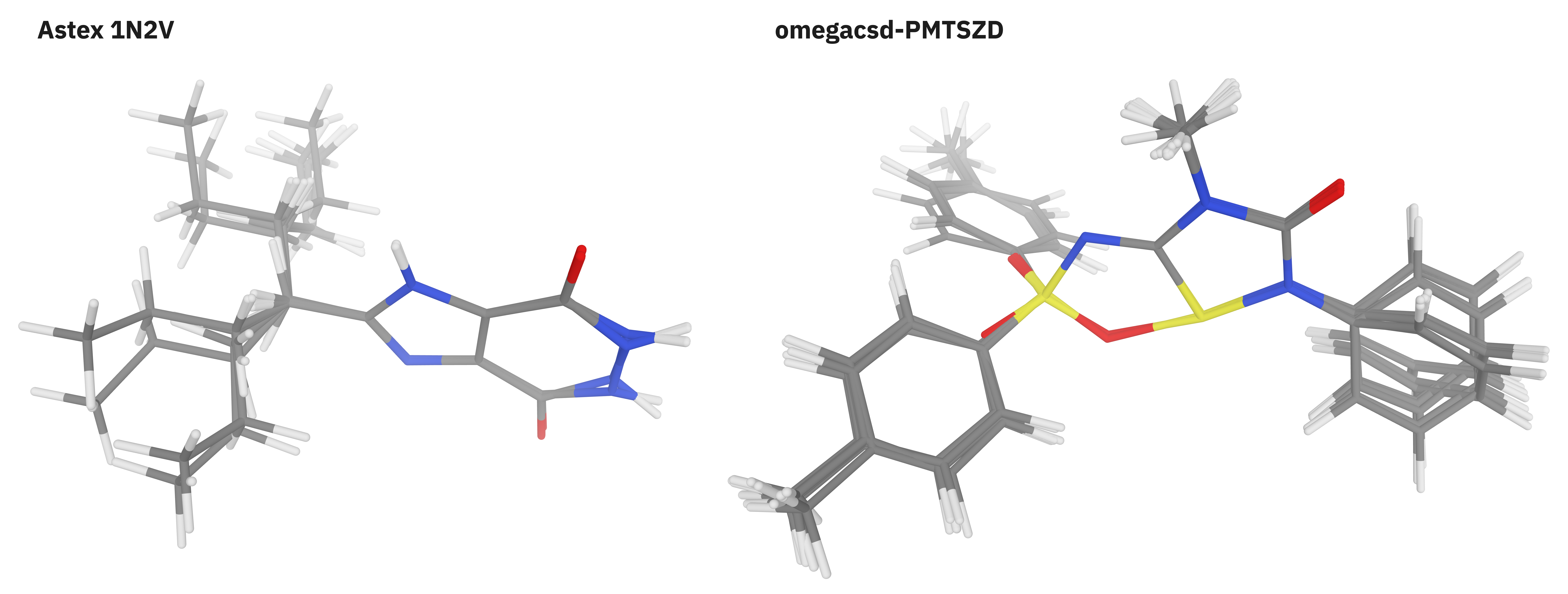 Representative conformer ensembles from the Folmsbee benchmark set.