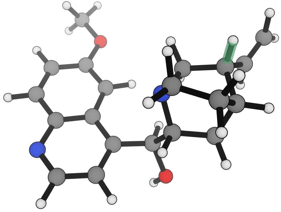 Quinidine lowest C–H BDE