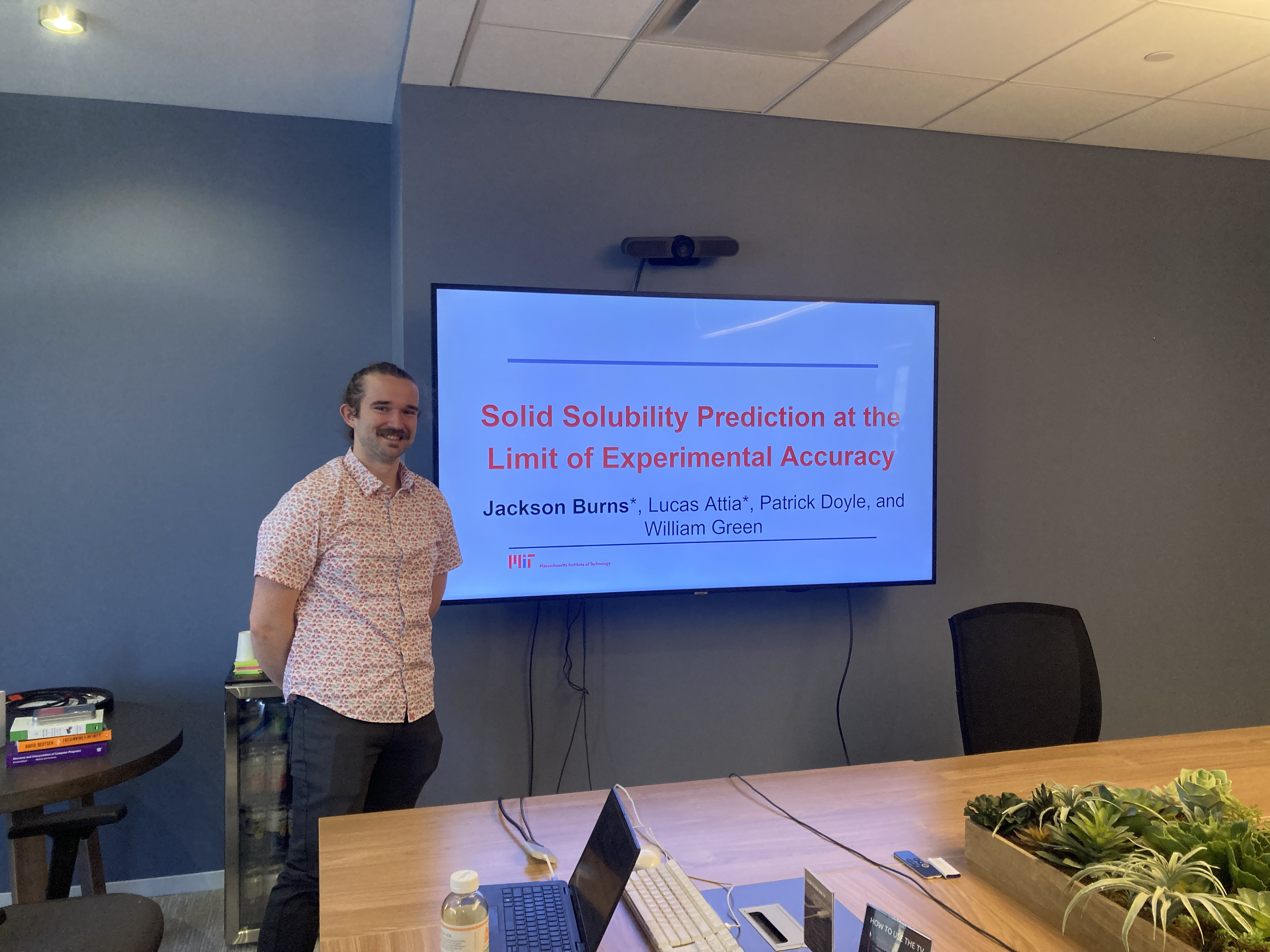 Jackson Burns presenting at Rowan