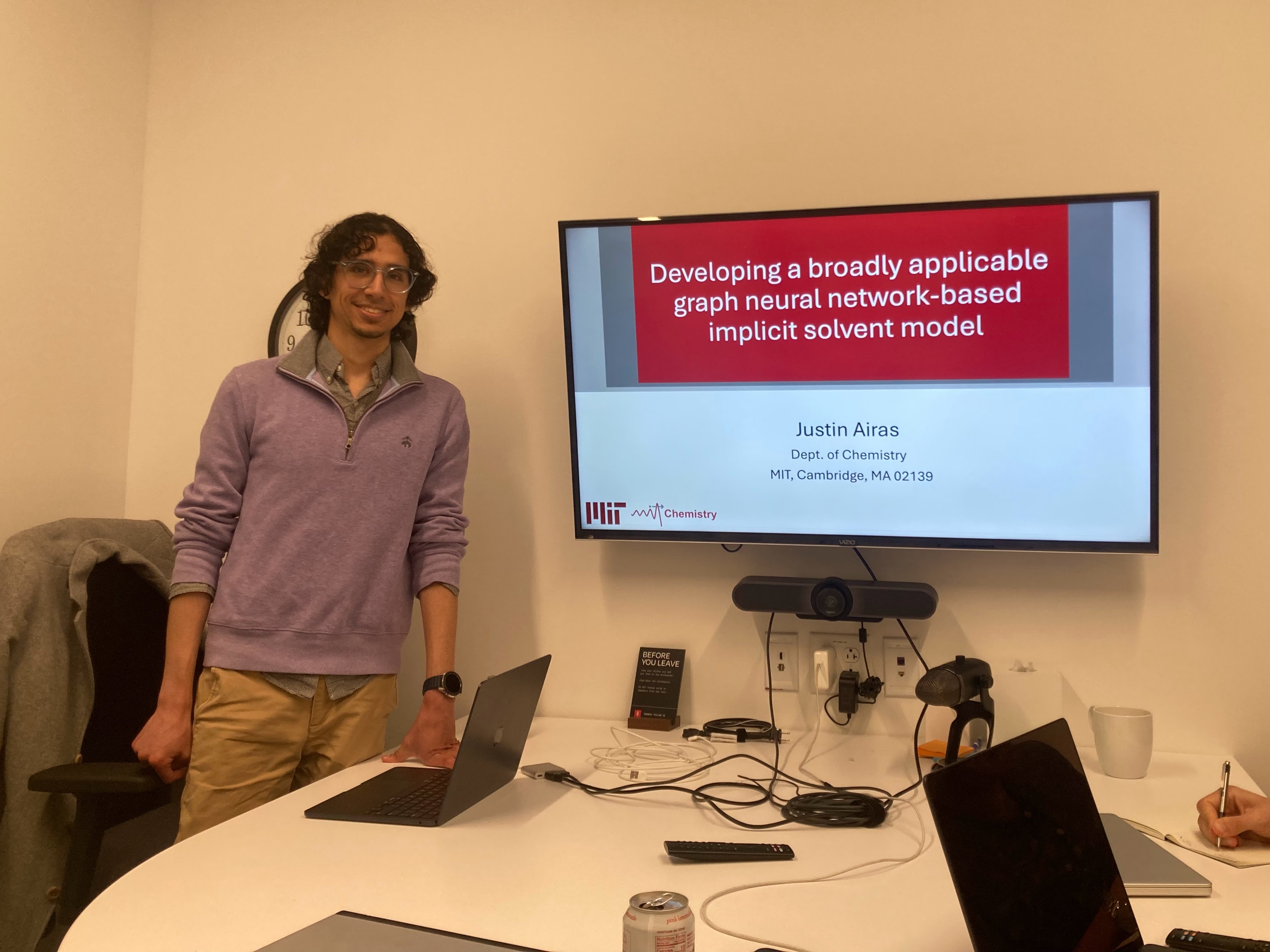 Justin Airas presenting at Rowan