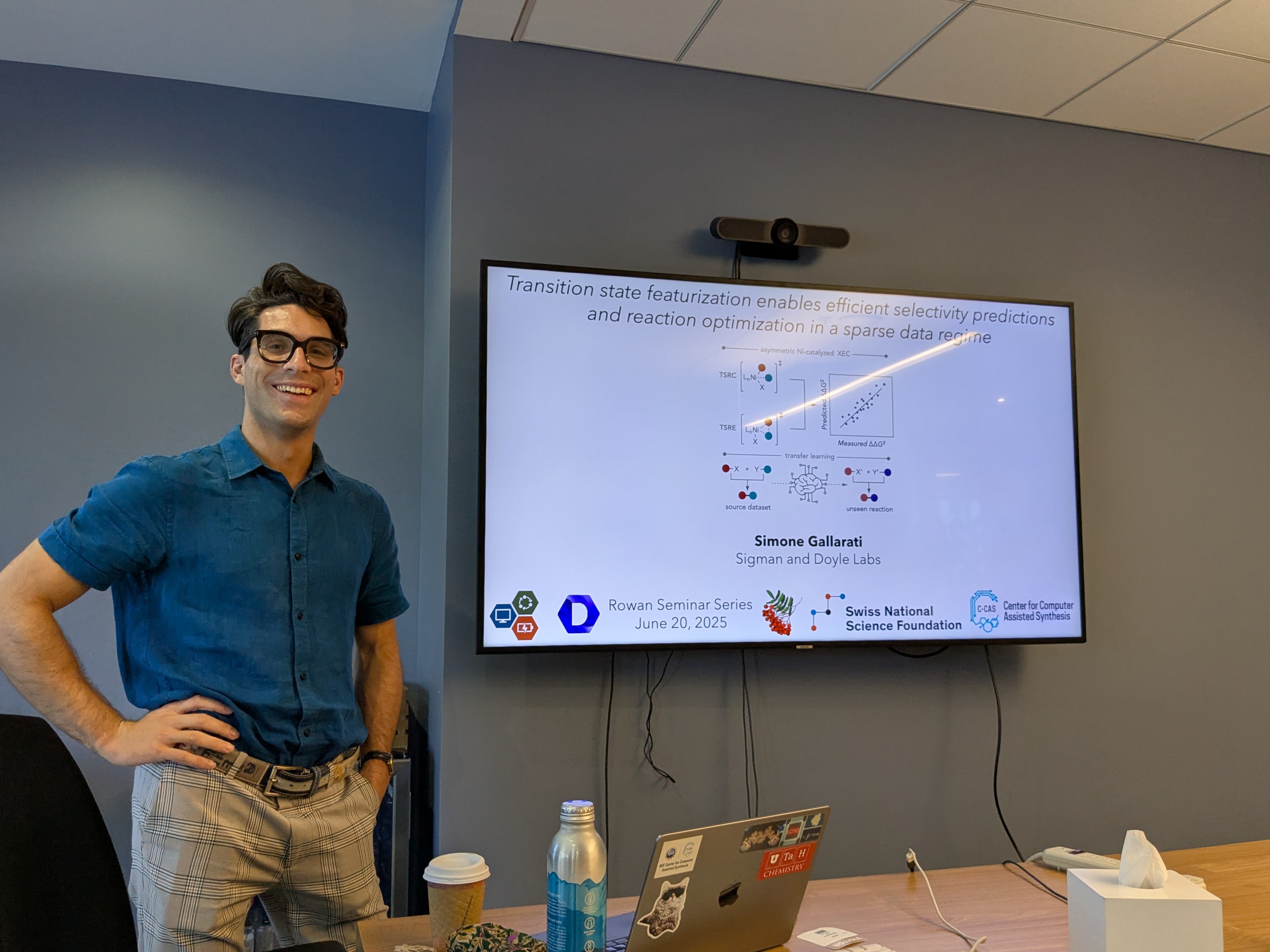 Simone Gallarati presenting at Rowan
